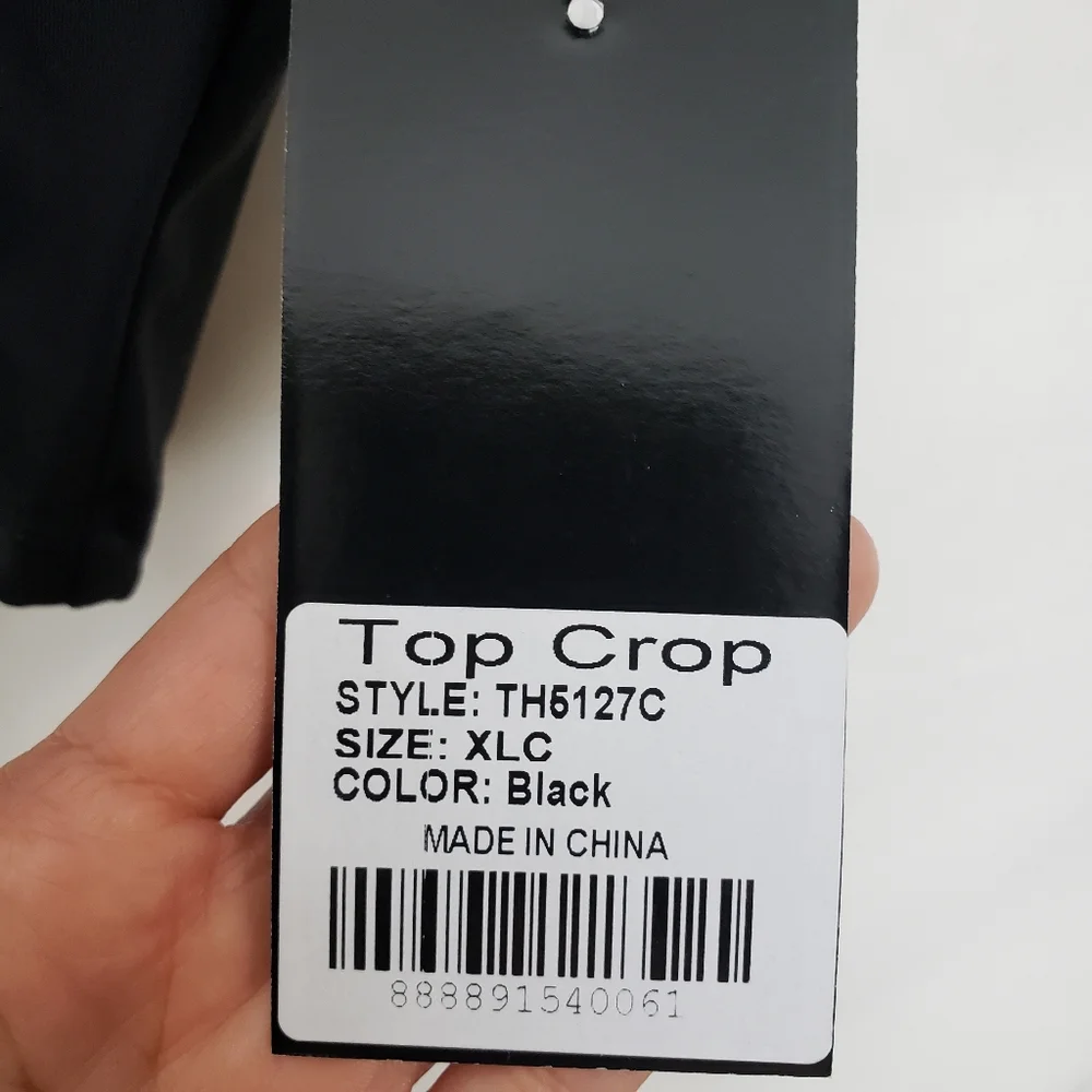 NWT Theatricals Mock Neck Dance Crop Top XLC - Picture 5 of 7